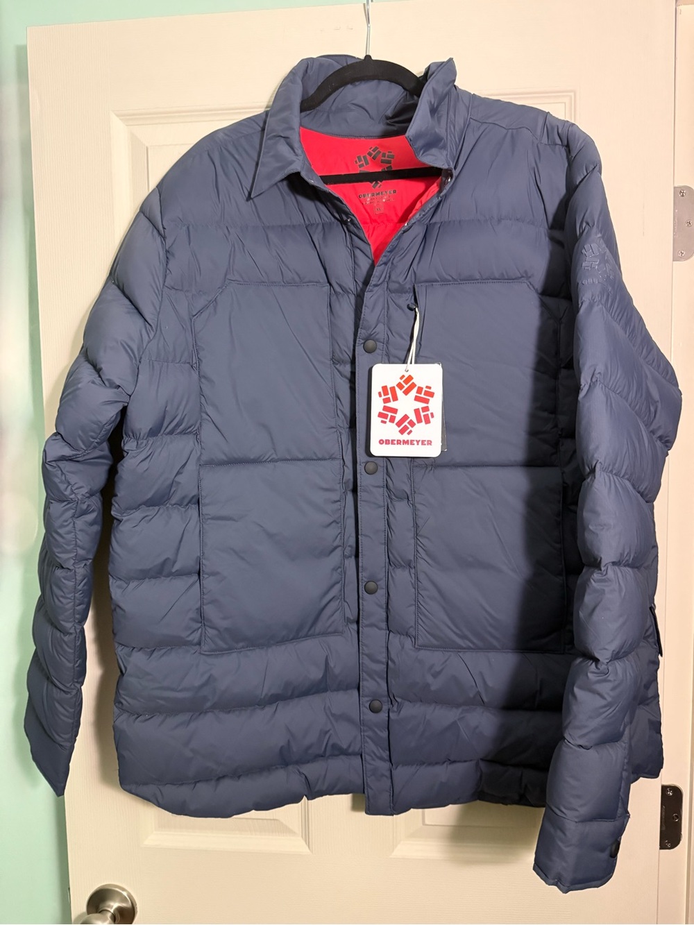 Obermeyer Men's Slate Blue Packable Puffer Jacket